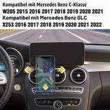 Car Phone Holder Centre Console Mount for Mercedes C-Class W205 2015–2021 & GLC X253 2016–2022 – Black