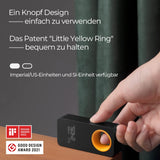 HOTO Laser Rangefinder 30 m, ±2 mm Accuracy, Digital Laser Tape Measure Laser Measuring Device with Bluetooth & OLED Display, USB-C Charging, m/ft/in Switch, 7.3×3.3×1.7 cm, Index Finger Ring Design