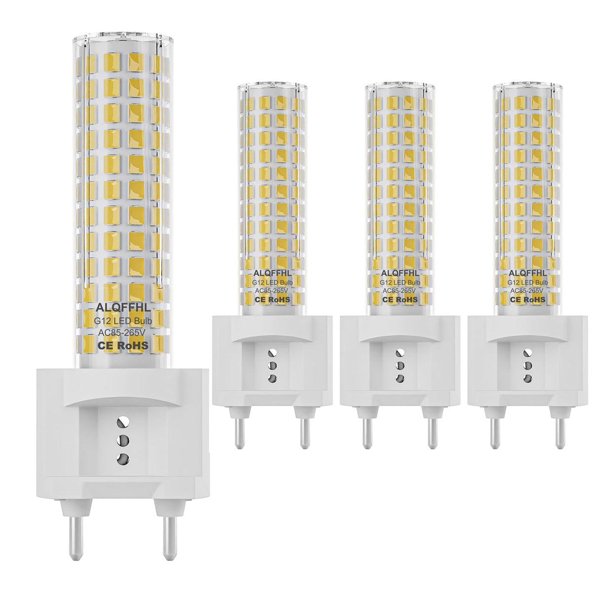 Becuri LED G12 tip porumb 15W 1500 lumeni ALQFFHL lumină caldă, set 4 bucăți
