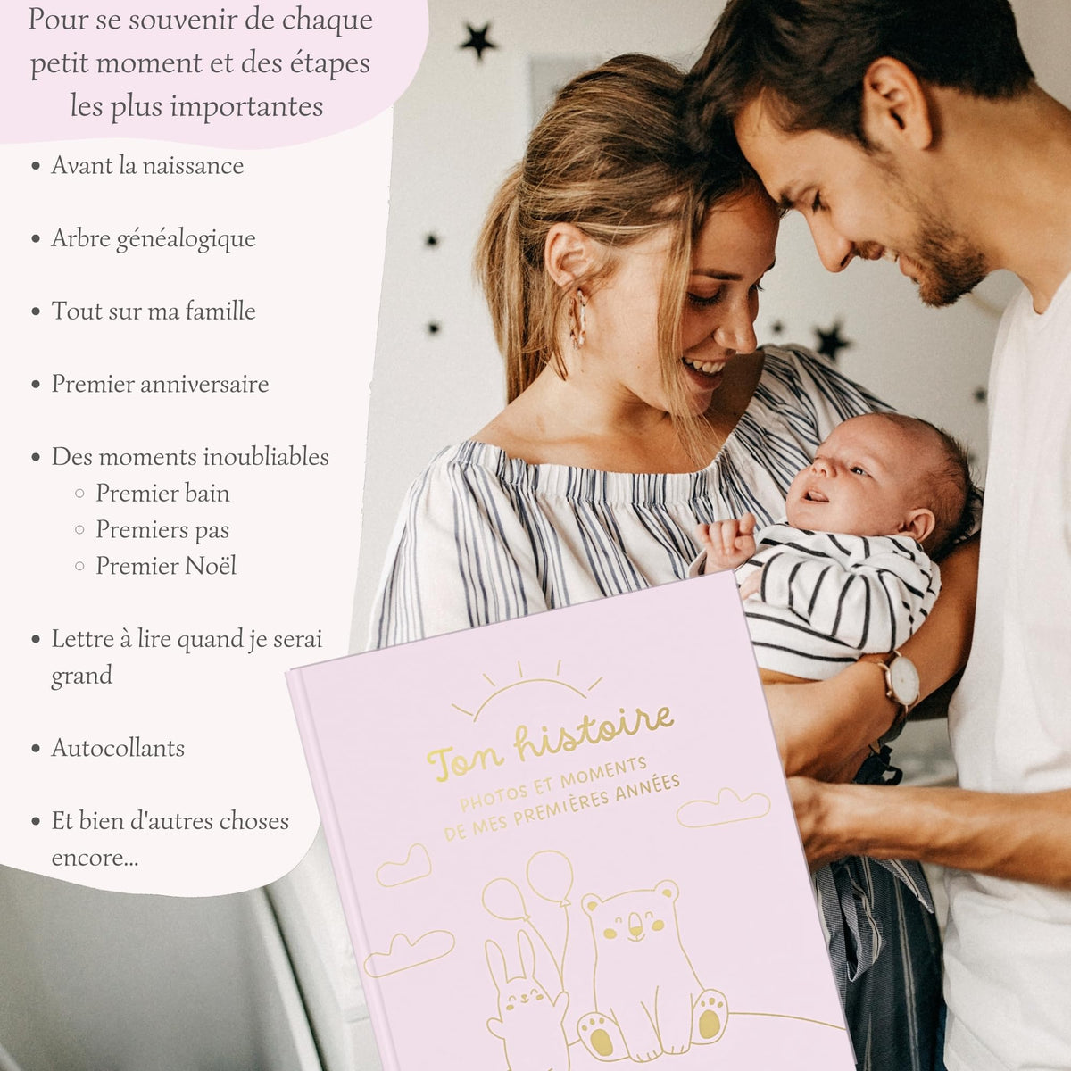 Baby Memory Album 'My First Year' Up to 5 Years Keepsake – Unisex
