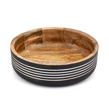 Mango Wood Serving Bowl Sleek Black Finish – 25.4x7.62cm