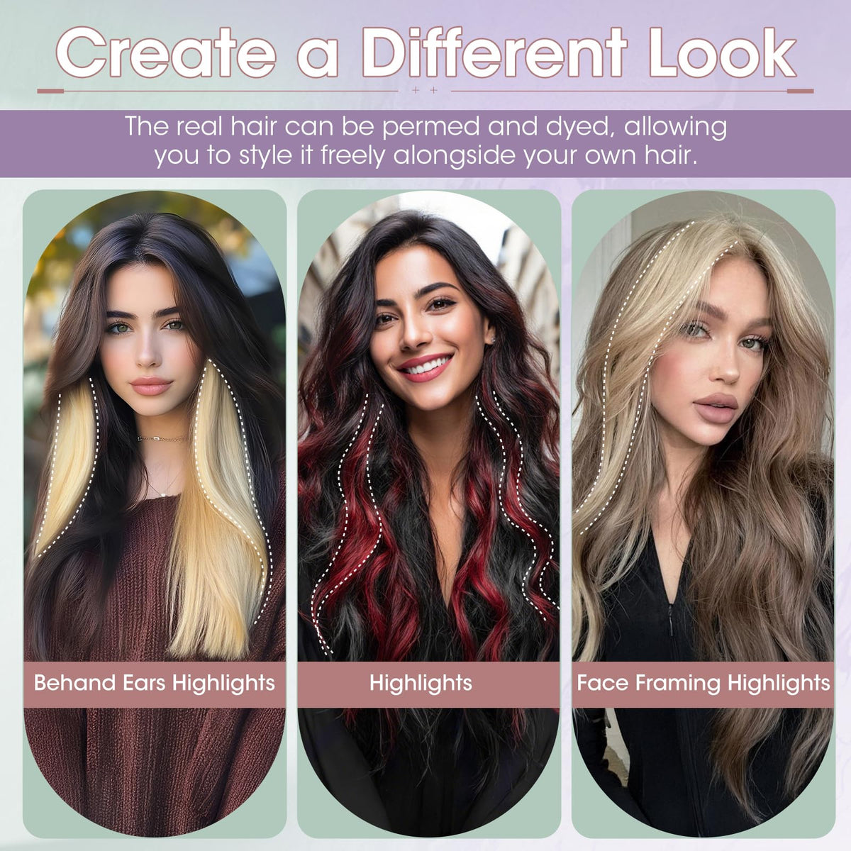 Clip-in Human Hair Extensions 6 pcs 30 cm 33 g Silk Lace Base Highlights – Dark Brown #2R