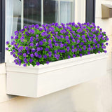Artificial Eucalyptus Shrubs 8 Bundles UV-Resistant Balcony Plants for Indoor/Outdoor – Purple