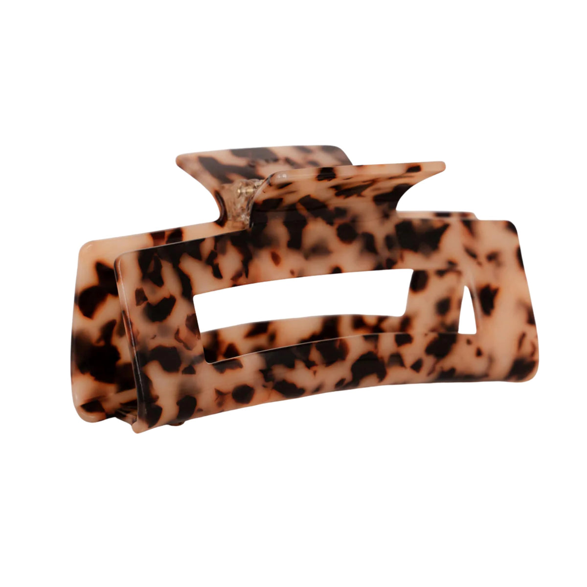 Clamă de păr mare XL 12.5 cm cu arc dublu din bio-acetat – Imprimeu Țestoasă