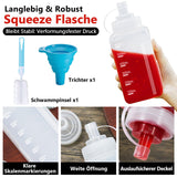 Squeeze Bottles Wide-Mouth 600ml 4-Pack Dispensing Bottles – Clear 600ml