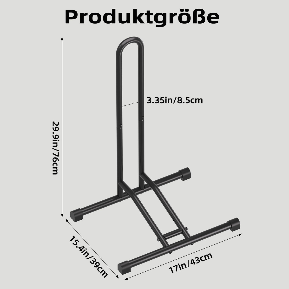 Floor-Mounted Detachable Bike Stand Heavy-Duty – Black