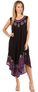 Sakkas Sundari Kaftan Dress Cover-Up – Aubergine One Size