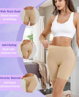 Pantaloni scurți modelatori damă fără cusături cu talie înaltă compresie puternică