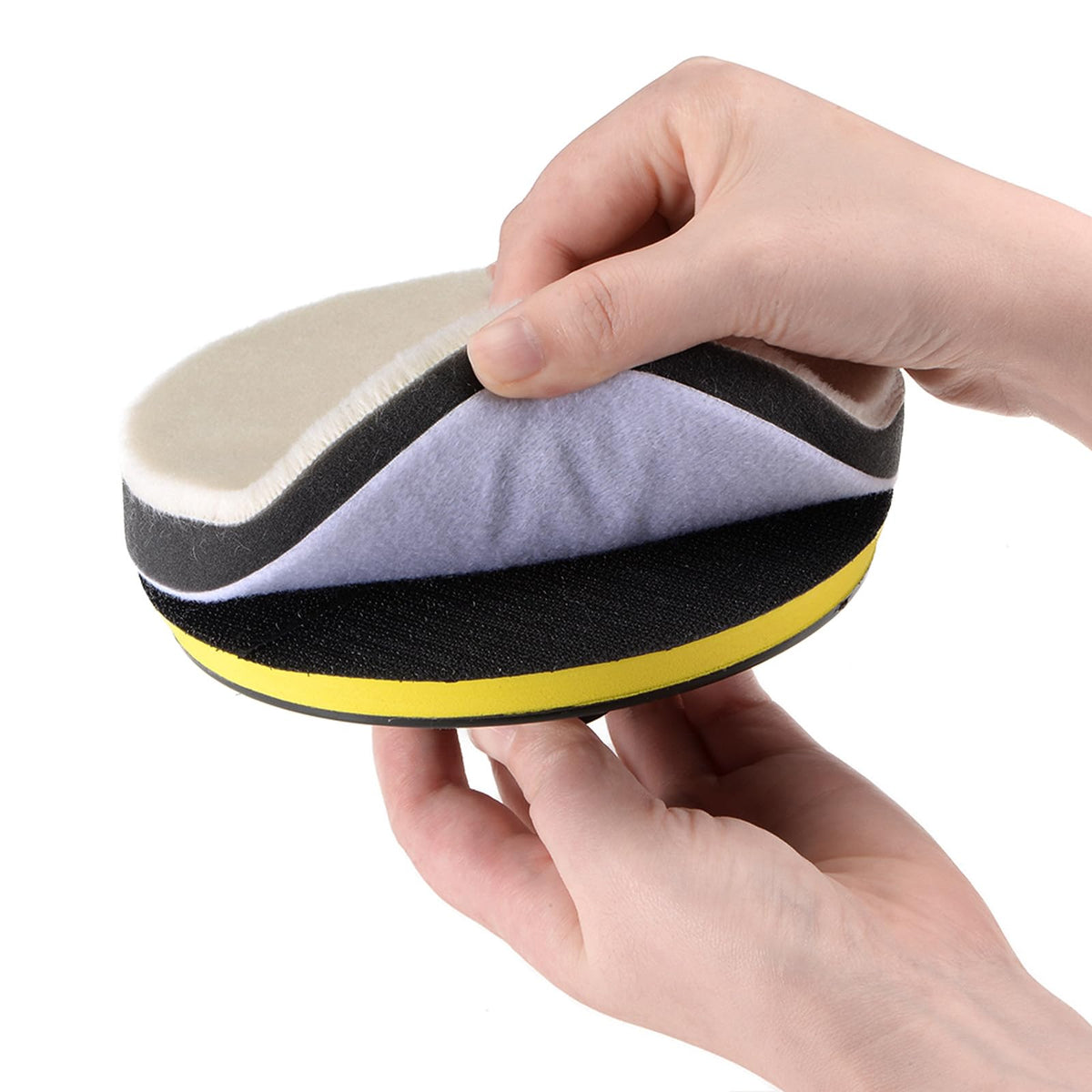 Lambswool Polishing Discs 75mm 8-Piece Buffing Pads for Rotary Tools – Cream