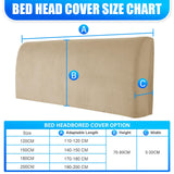 CYCMACO Velvet Headboard Slipcover Stretch Washable for Double Twin Beds – Camel 200cm