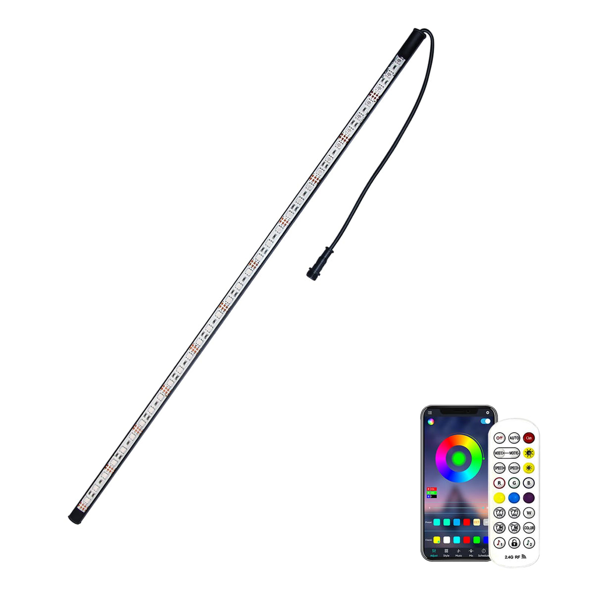 Bandă LED subacvatică cu telecomandă și aplicație IP68 impermeabilă 7 culori – 22 cm