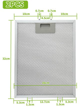 Aluminum Grease Cooker Hood Filters 2pcs – 320mm x 260mm