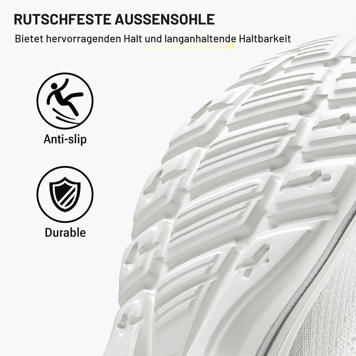 Women’s Slip-On Walking Shoes Breathable Lightweight Comfortable – White EU 38