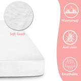 Mattress Protector 90 x 200 cm Waterproof Mattress Cover Waterproof Fitted Sheet made of Cotton and Microfiber Breathable Bed Mattress Cover Hypoallergenic Anti-mite Machine Washable