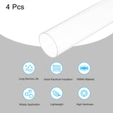 Set 4 tuburi transparente din PVC diametru int. 41mm / ext. 45mm lungime 350mm – Construcție lămpi