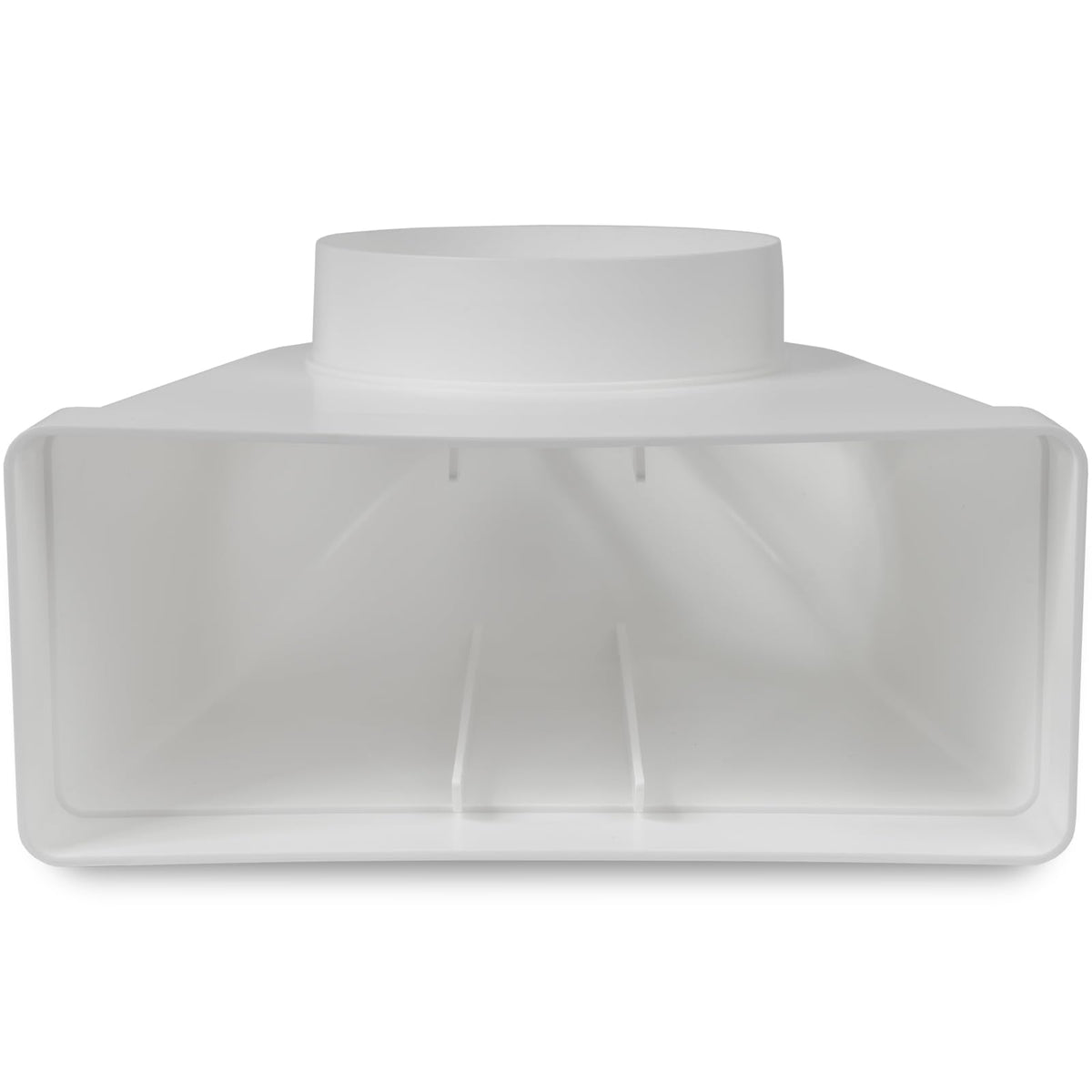 Racord cot 90 grade plat dreptunghiular 220x90 mm la țeavă rotundă Ø125 mm pentru ventilație