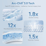 Cooling Pillowcase Pair 40 x 80 cm Arc-Chill Cooling Fibre Q-Max>0.5 100% Cotton – Blue