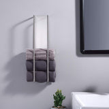 HomeHeng Guest Towel Holder Without Drilling, Brushed Nickel Towel Rack Self-Adhesive Stainless Steel SUS304 Towel Storage Bathroom Towel Holder Guest Towels 40cm, Y01-BN