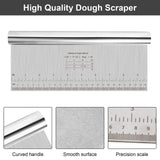Set 3 raclete șpaclu din inox pentru aluat și patiserie cu scală gradată 15/20/25 cm – Argintiu
