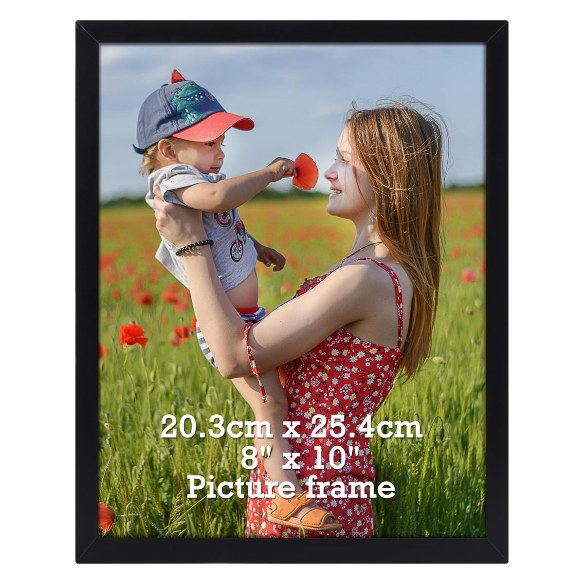 Picture Frame 20x25 cm Single, Wall & Table Mount – Black