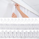 Rejansă pentru perdele și draperii 30m x 2.5cm cu 50 cârlige de prindere – Alb