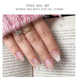 UV Gel Nail Strips French Tip Nail Foil Stickers Nail Art Accessories – JMEOWIO