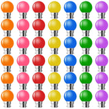 Becuri LED decorative B22 baionetă 2W G45, set 42 bucăți – Multicolor