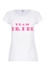 Tricou damă Team Bride bumbac 100% petrecerea burlăcițelor – Alb XL