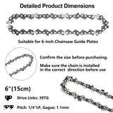 Lanțuri de schimb pentru mini drujbă pe acumulator 6 inch 39 zale pas 1/4, set 5 bucăți