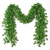 Artificial Ivy Garland Hanging Faux Vine Green 12pcs – 25.2m
