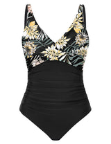 Costum de baie întreg modelator CMTOP decolteu în V push-up cu volane – Imprimeu Floral L