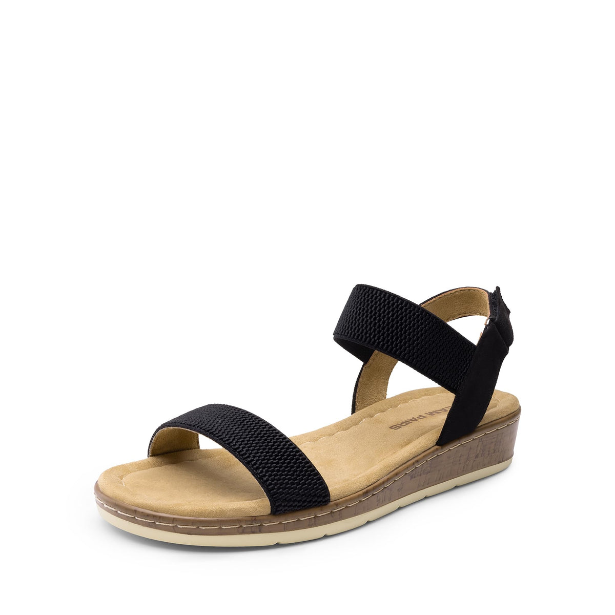 DREAM PAIRS Cork Wedge Sandals Low Heel Adjustable Ankle Strap – Navy EU 40.5