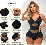 Gotoly Women's Slimming Body Shaper Invisible Bodysuit Shapewear Tops Slimming Underwear Flatten Tummy Control Shapewear Bodysuit with Bra Black 46