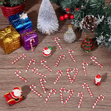Christmas Candy Cane Hanging Ornaments 100pc 48.5mm Spiral Plastic – Red/White