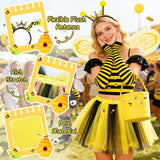Adult Bee Costume 16-piece Set Striped Dress & Accessories – One Size