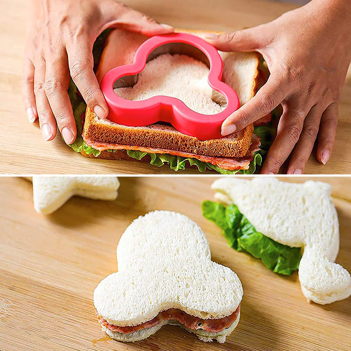 4 Piece Children's Cookie Cutter Set, Sandwich Cookie Cutters Bread Cookie Cutters Stainless Steel Comfort Grip Cookie Cutters Set Bread Cookie Cutter Set Sanwich Vegetable Fruit Cookie Cutters for Cakes, Biscuits, Vegetable Cutter