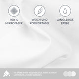 Dreamzie Pillowcase 40x70cm - Pack of 2 Oeko Tex Certified Microfiber Zippered Pillowcases - Soft Brushed Pillowcase - White