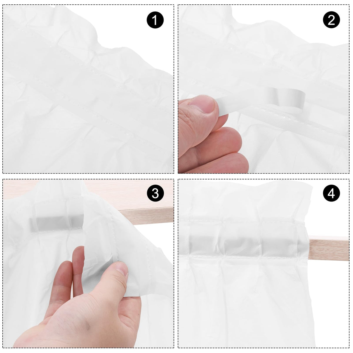 Fuste de masă din plastic de unică folosință pentru mese dreptunghiulare, set 6 bucăți – Roz deschis