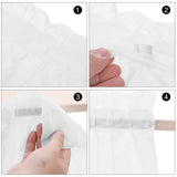Fuste de masă din plastic de unică folosință pentru mese dreptunghiulare, set 6 bucăți – Roz deschis