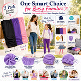 Girls 3-Pack Stretch Yoga Leggings Dance Gym School - Pack G Size 6