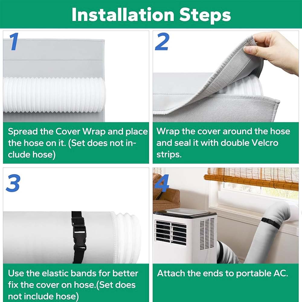 AC Hose Insulation Cover Protective Sleeve 150x50cm for Portable Air Conditioners – 150x50cm