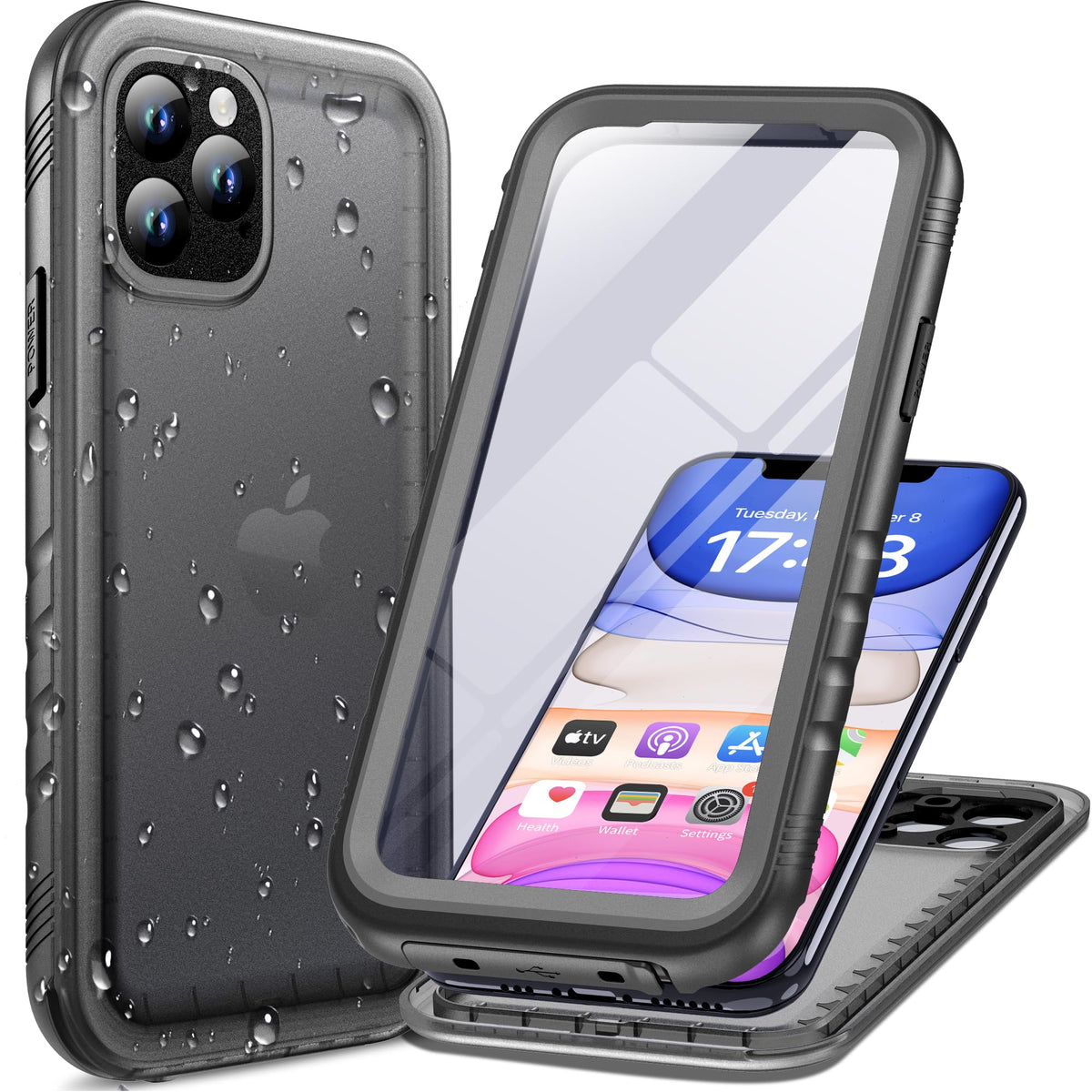 Husă subacvatică antisoc 360 grade militară Cozycase pentru iPhone 11 Pro 5.8 inch