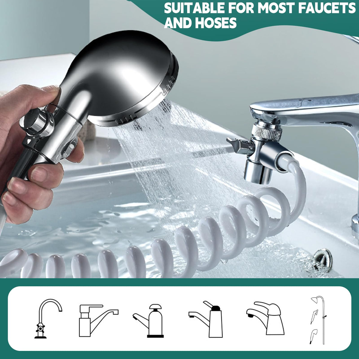 3-way faucet diverter valve, 3-way diverter valve diverter valve brass with adapter for M22 M24 G1/2 faucet for kitchen bathroom shower system sink shower