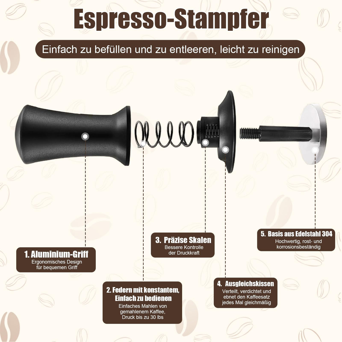 Coffee Tamper Espresso Tamper Set – 51mm