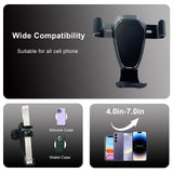 Suport auto gravitațional din aluminiu pentru telefon compatibil Audi A3 / S3 8V (2013-2019)