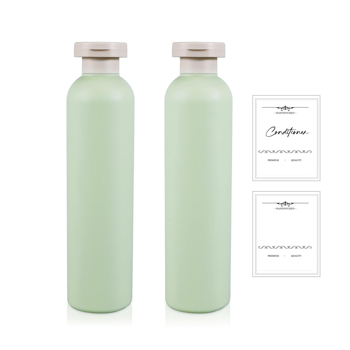 Refillable Travel Bottles Set Leakproof Flip Lid 260ml Toiletry Containers – Green