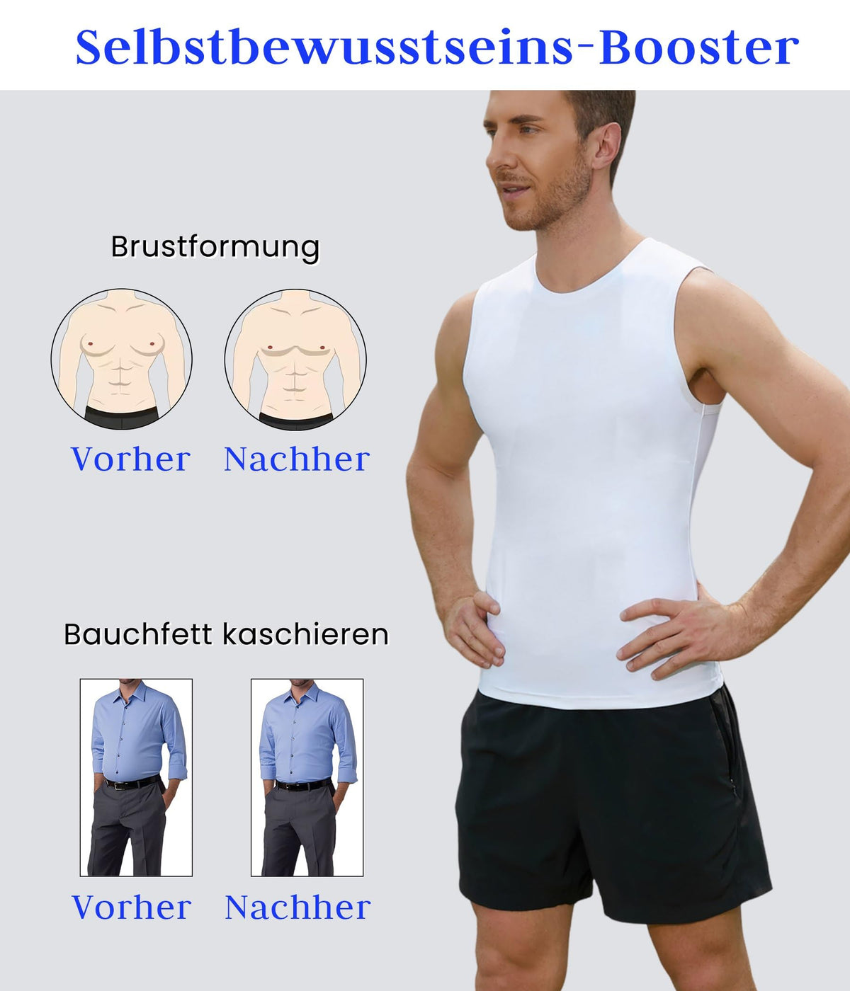 Men’s Compression Shapewear Shirt Tummy Control Tank Top