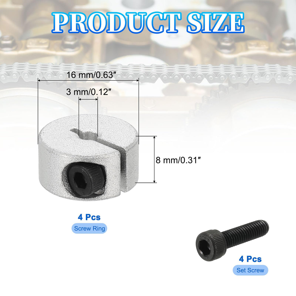 Split Shaft Clamp Collar 30mm Bore 55mm OD Aluminium with Pin & Key – Pack of 4