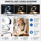 LED Gooseneck Magnifier 3x Rectangular Lens 40 LEDs Dimmable 3 Colours – Extra Large