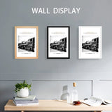 wyewye A3 Solid Wood Picture Frame 29.7x42cm, A3 Black Wooden Frames with Stand Suitable for A3/A4 Print Illustration Poster, with Plexiglass Window for Wall Mounting